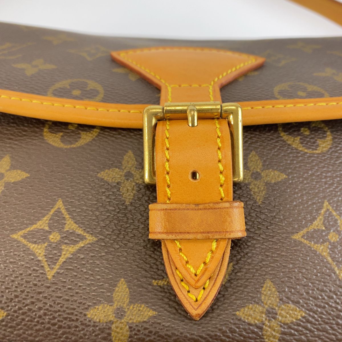 Louis Vuitton Monogram Solonge Brown Leather Shoulder Bag Pochette — view 7