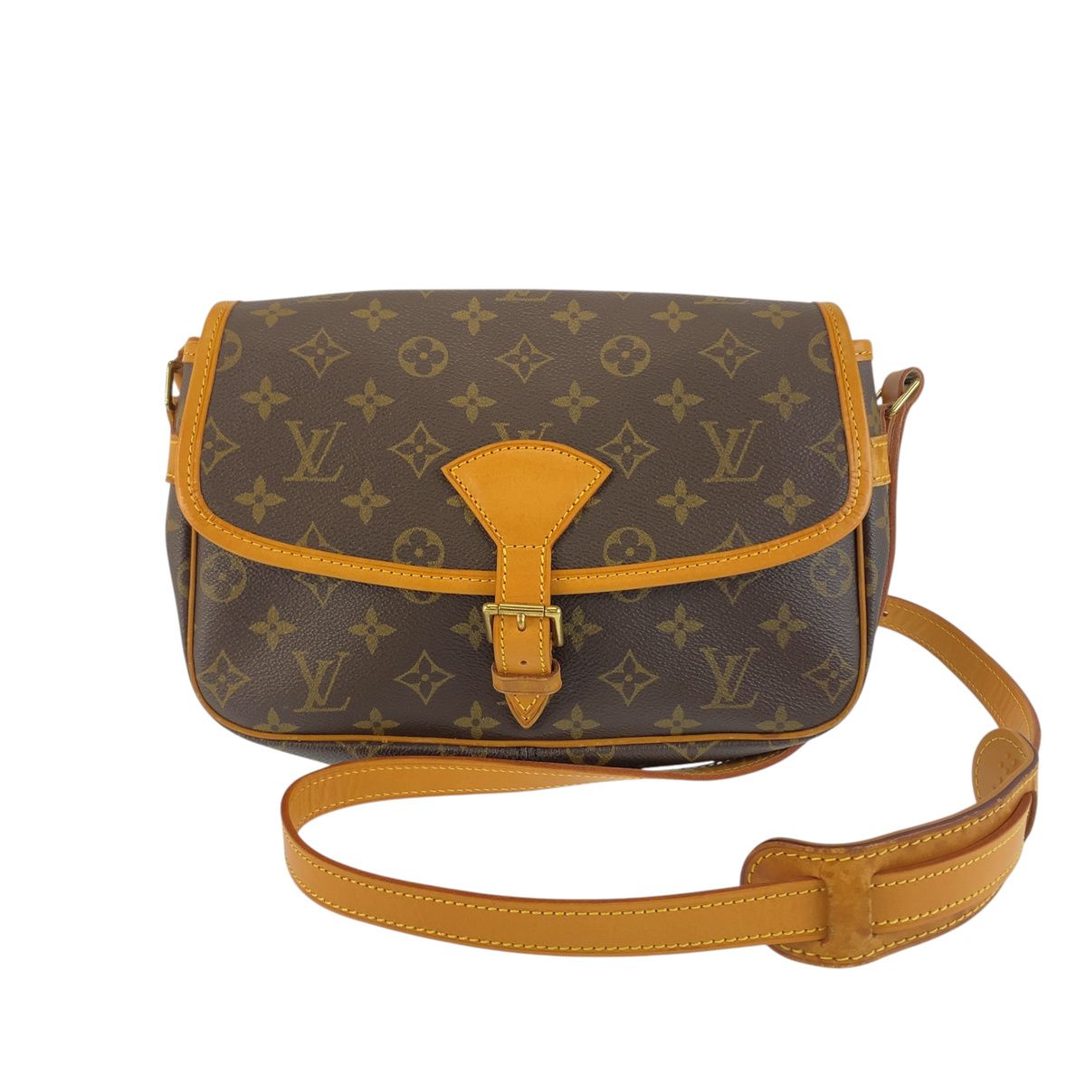Louis Vuitton Monogram Solonge Brown Leather Shoulder Bag Pochette