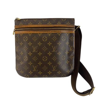 Louis Vuitton Monogram Pochette Bosphore Brown Leather Shoulder Bag