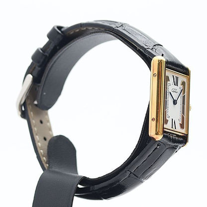 Cartier Must Tank Vermeil Side Trinity White Dial Watch — view 2