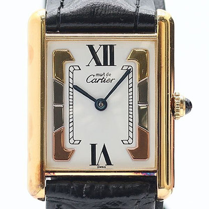 Cartier Must Tank Vermeil Side Trinity White Dial Watch