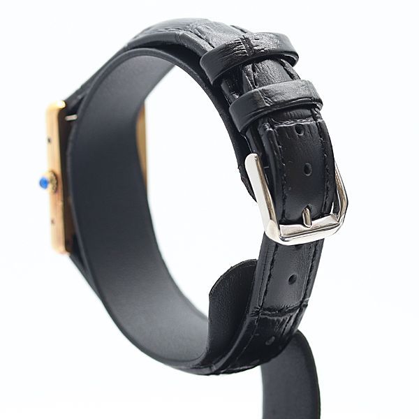 Cartier Must Tank Vermeil Side Trinity White Dial Watch — view 3