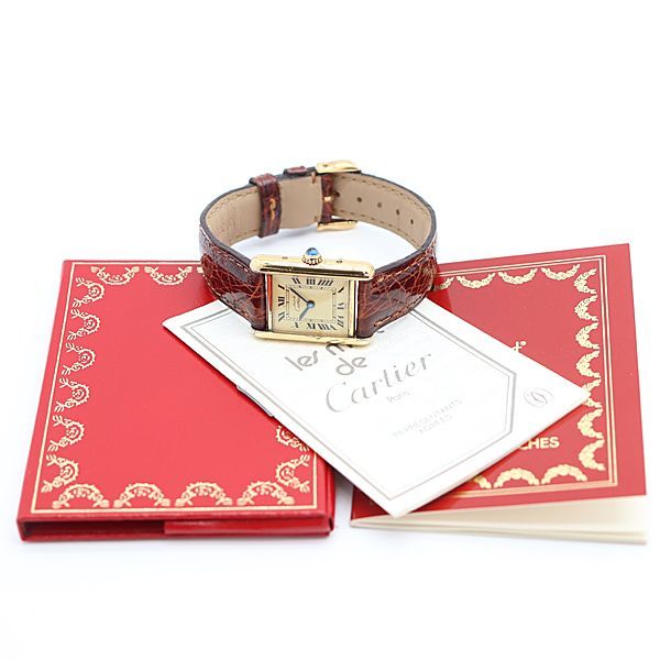 Cartier Must Tank 925 Sterling Silver Ivory Dial Watch — view 5