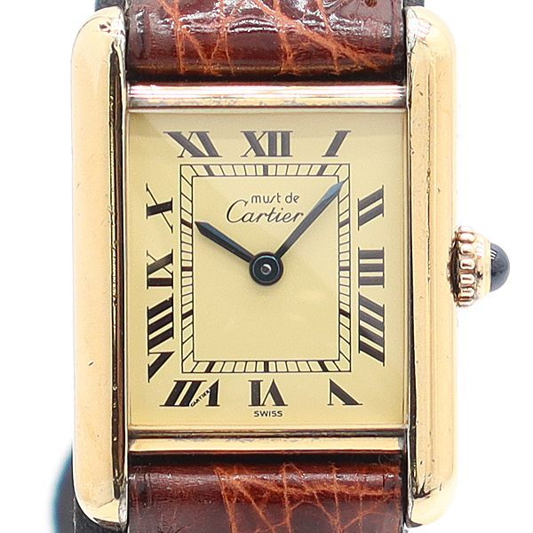 Cartier Must Tank 925 Sterling Silver Ivory Dial Watch