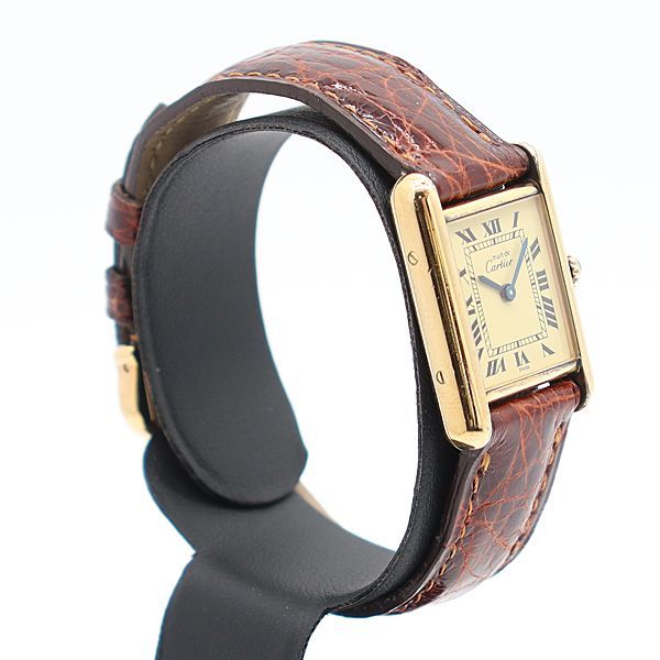 Cartier Must Tank 925 Sterling Silver Ivory Dial Watch — view 2