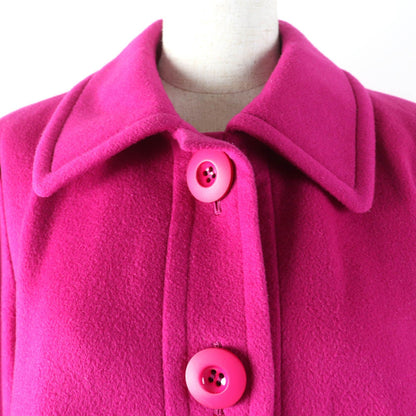 Saint Laurent Vintage Wool 100% Long Length Coat Pink 34 — view 4