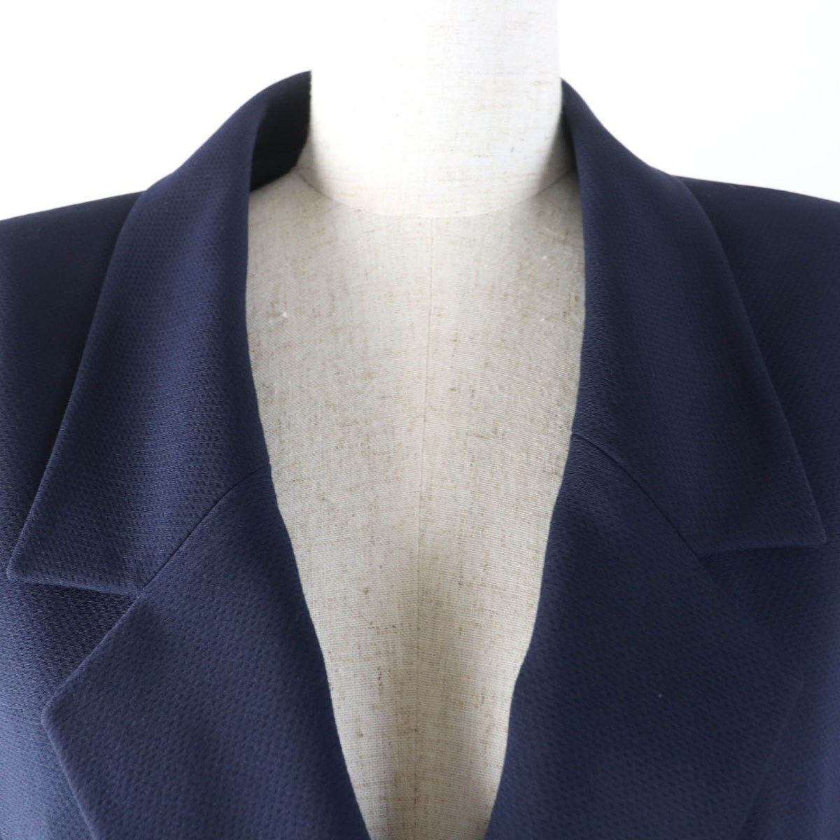 Chanel Vintage 96P CC Logo Button Jacket Skirt Set Navy 38 — view 4