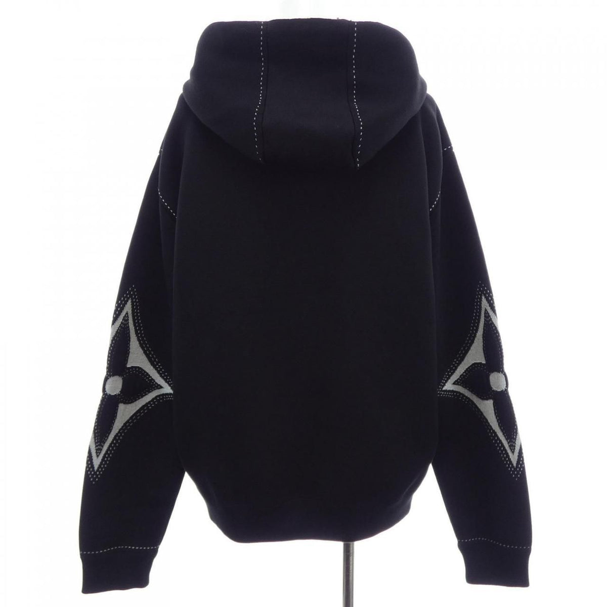 Louis Vuitton Graphic Intarsia Zip Cotton Hoodie — view 2