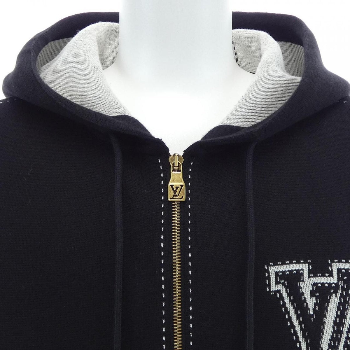 Louis Vuitton Graphic Intarsia Zip Cotton Hoodie — view 5