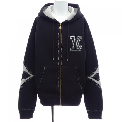 Louis Vuitton Graphic Intarsia Zip Cotton Hoodie