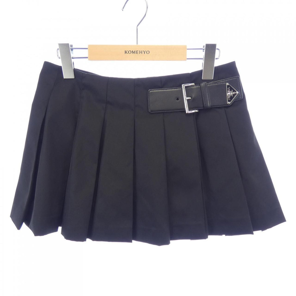 Prada Re-Nylon Pleated Mini Skirt Triangle Logo