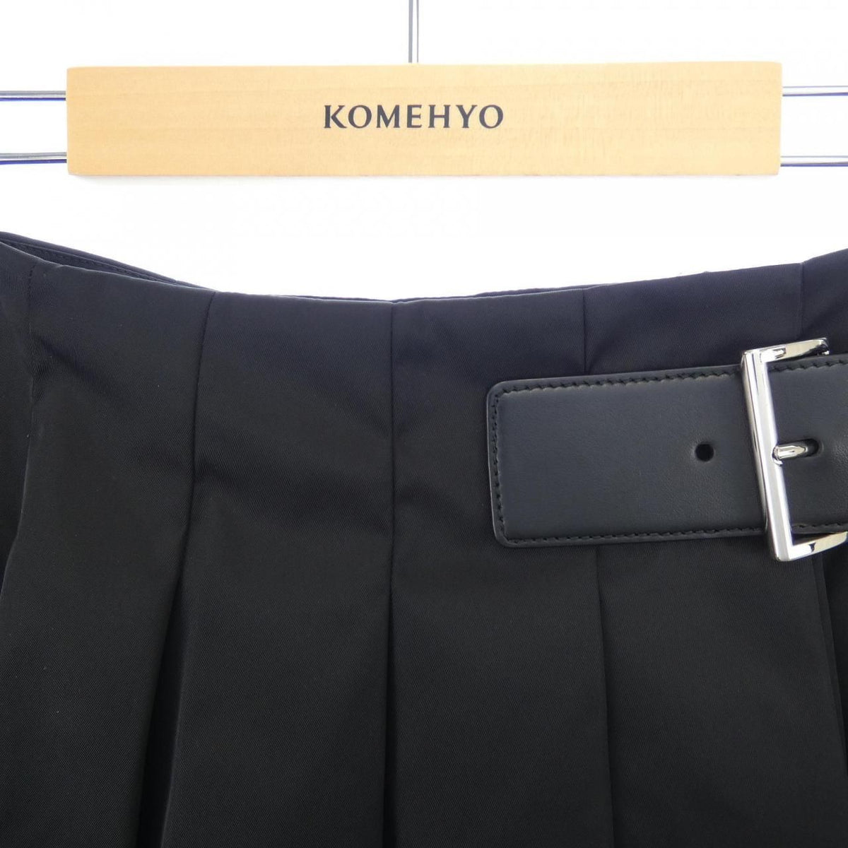Prada Re-Nylon Pleated Mini Skirt Triangle Logo — view 5
