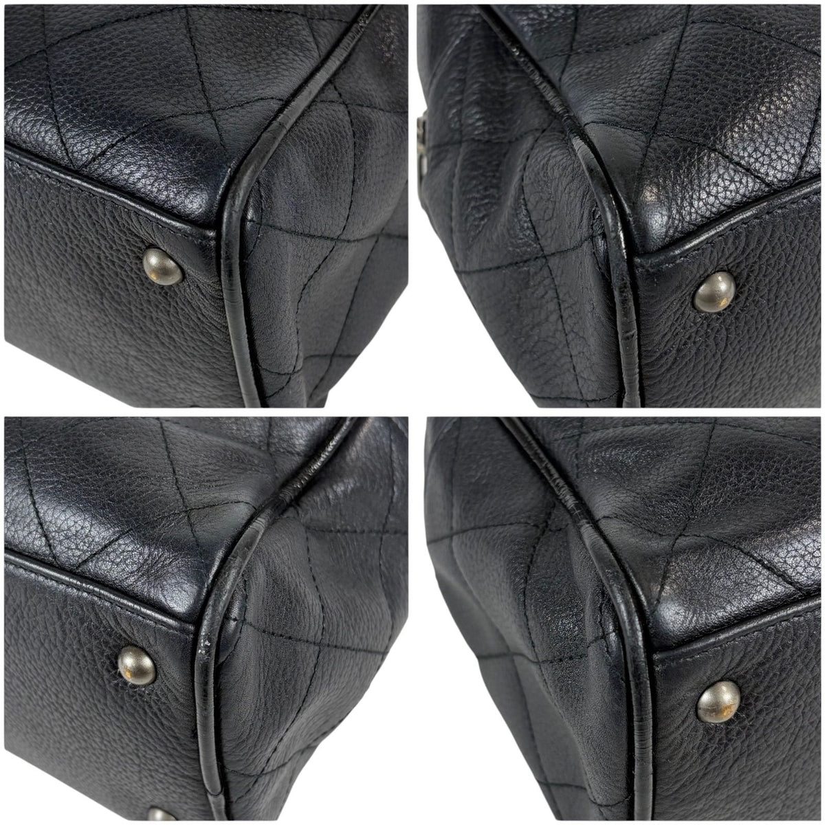 Chanel Quilted Caviar Leather Mini Boston Bag — view 6