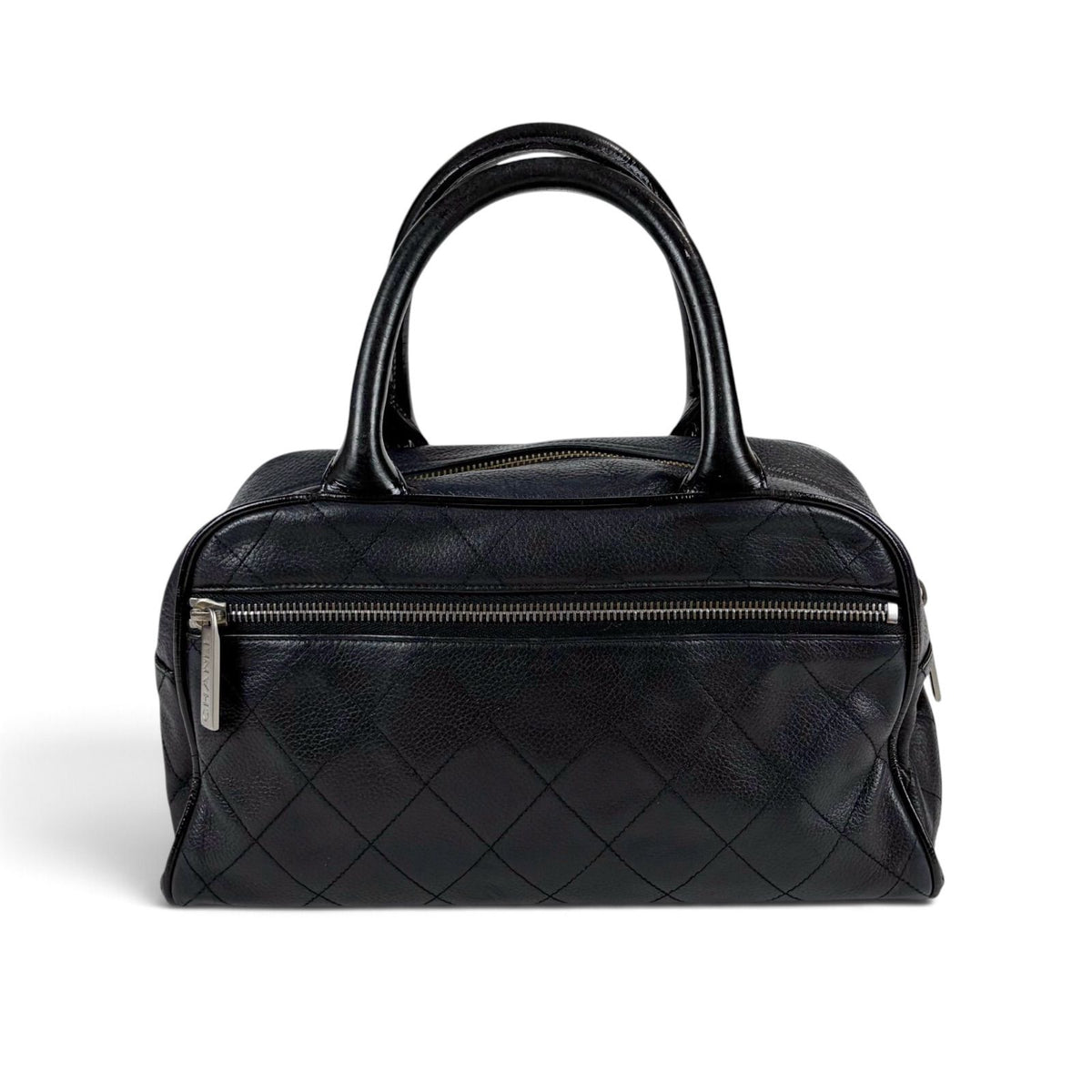 Chanel Quilted Caviar Leather Mini Boston Bag — view 3