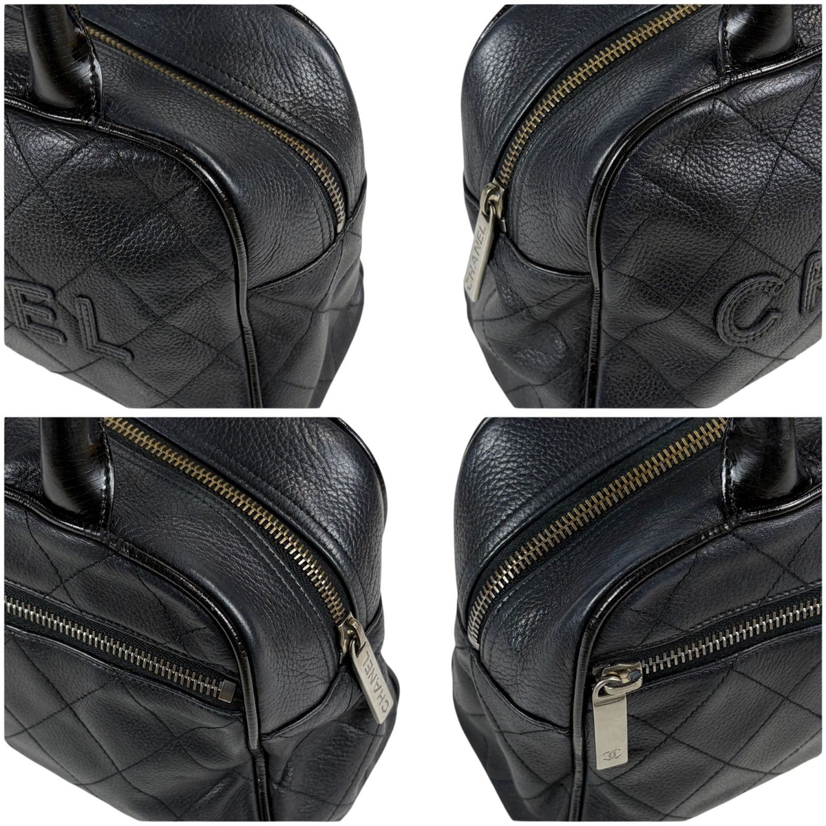 Chanel Quilted Caviar Leather Mini Boston Bag — view 5