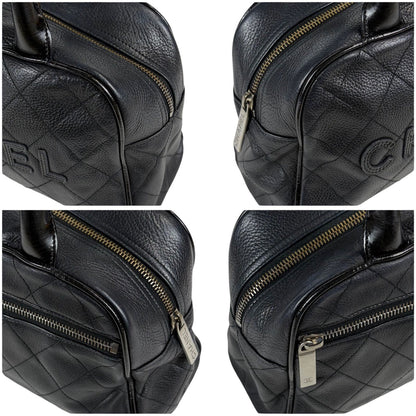 Chanel Quilted Caviar Leather Mini Boston Bag — view 5