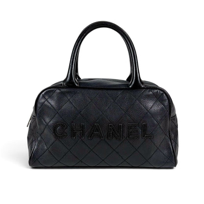 Chanel Quilted Caviar Leather Mini Boston Bag — view 2