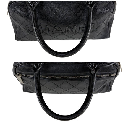 Chanel Quilted Caviar Leather Mini Boston Bag — view 8