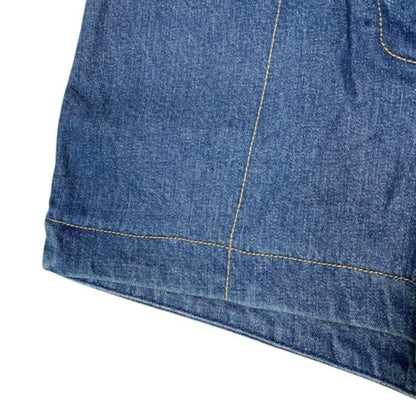 Louis Vuitton Denim Shorts Monogram Patch Cotton Elastane Blue — view 5