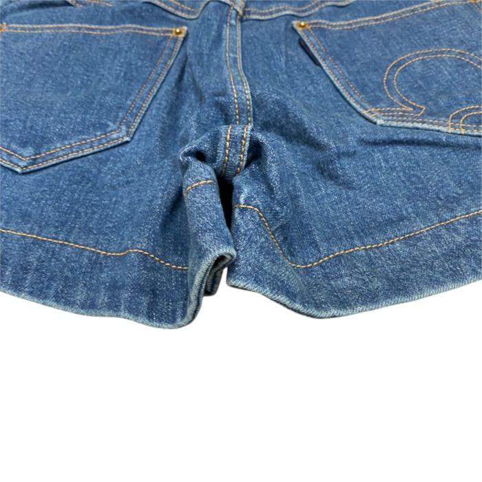 Louis Vuitton Denim Shorts Monogram Patch Cotton Elastane Blue — view 8