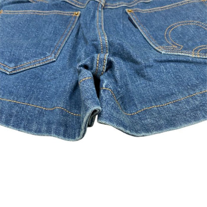 Louis Vuitton Denim Shorts Monogram Patch Cotton Elastane Blue — view 8