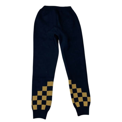 Louis Vuitton Jogger Pants Knit Damier Checkerboard Wool Cashmere Black — view 6