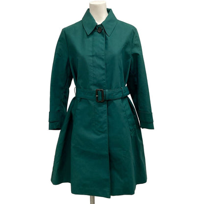 Prada Coat S Dark Green Soutien Collar Rain Cotton 36