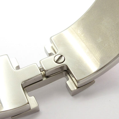 Hermes Bangle Clic Clac H Silver Red Bracelet — view 6