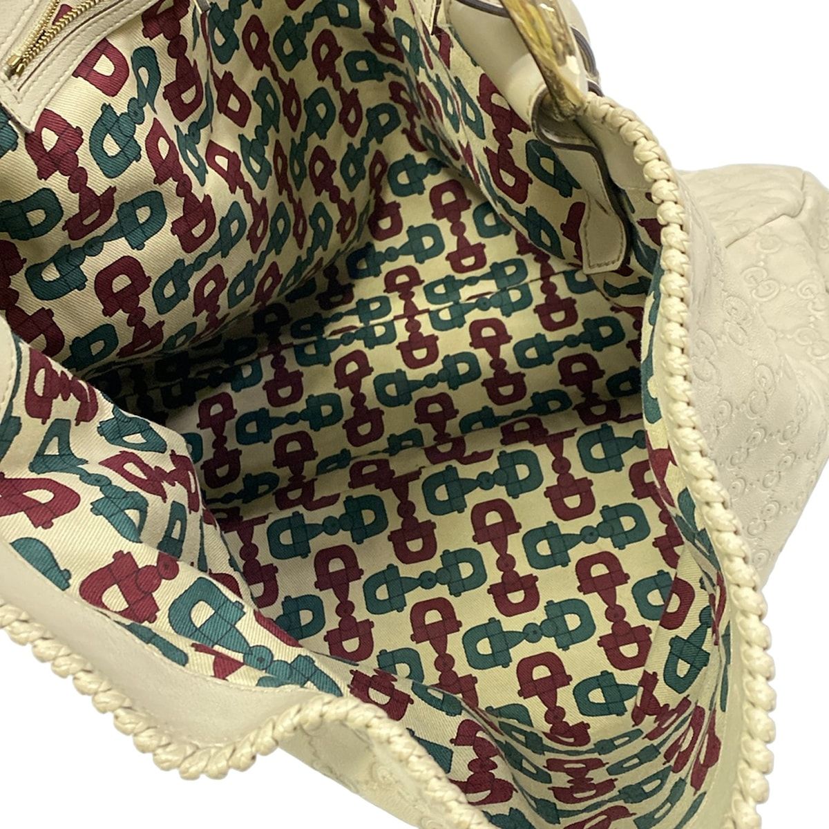 Gucci Handbag Horsebit Ivory Leather — view 7