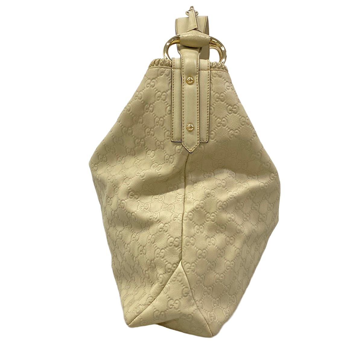 Gucci Handbag Horsebit Ivory Leather — view 4