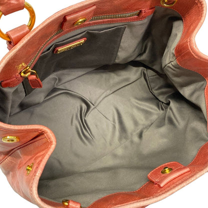 Miu Miu Tote Bag Pink Leather — view 7