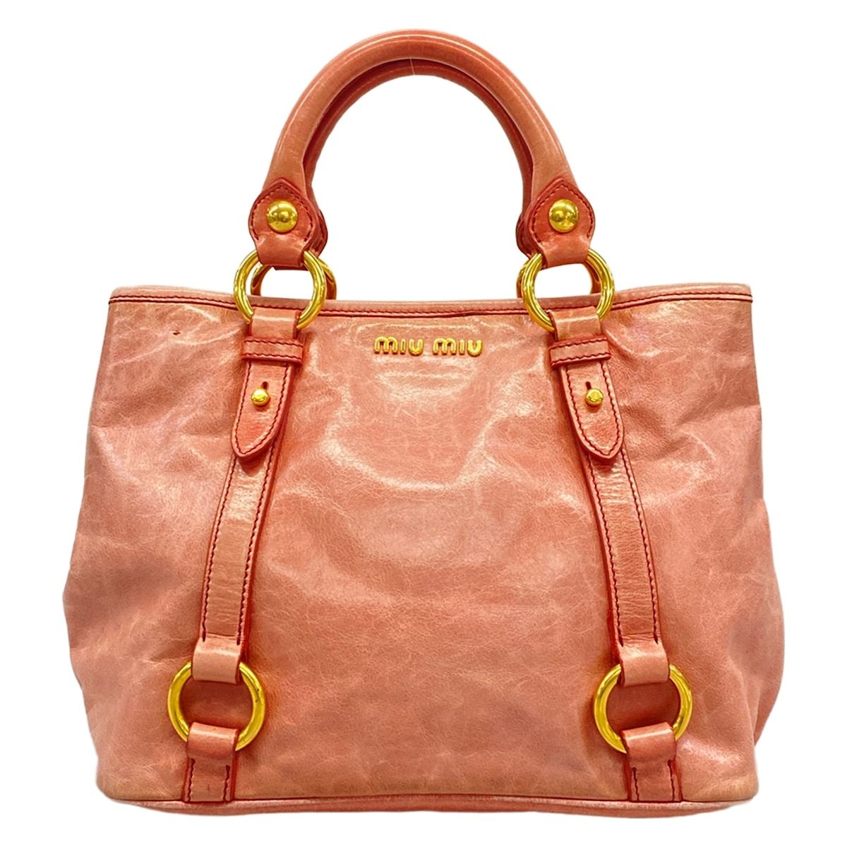 Miu Miu Tote Bag Pink Leather