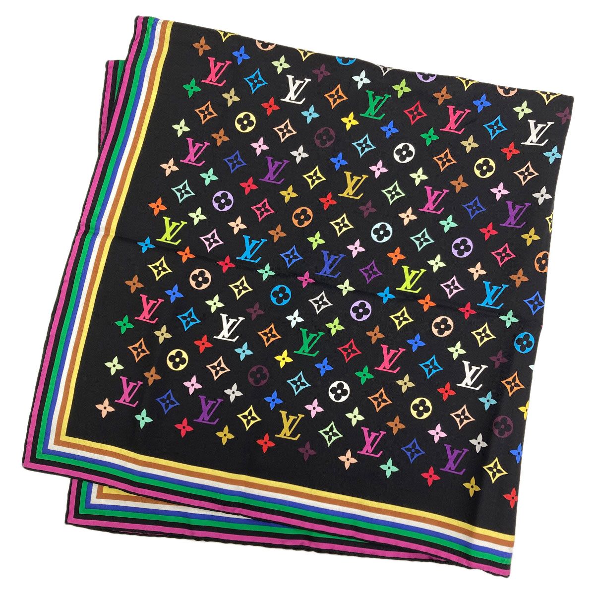 Louis Vuitton I Love Monogram Takashi Murakami Collaboration Scarf Silk — view 2