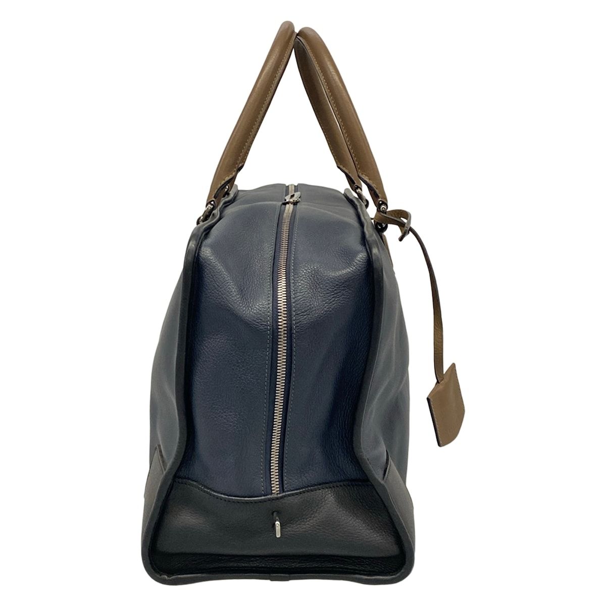 Loewe Boston Bag Amazona 44 Dark Navy Black Brown Leather — view 2
