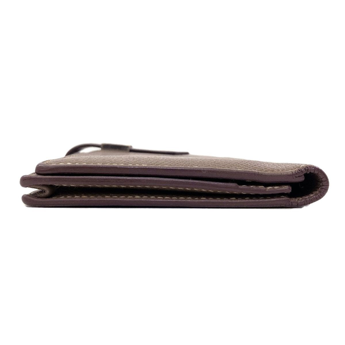 Hermes Bearn Soufflet Silver Wallet Epsom — view 3
