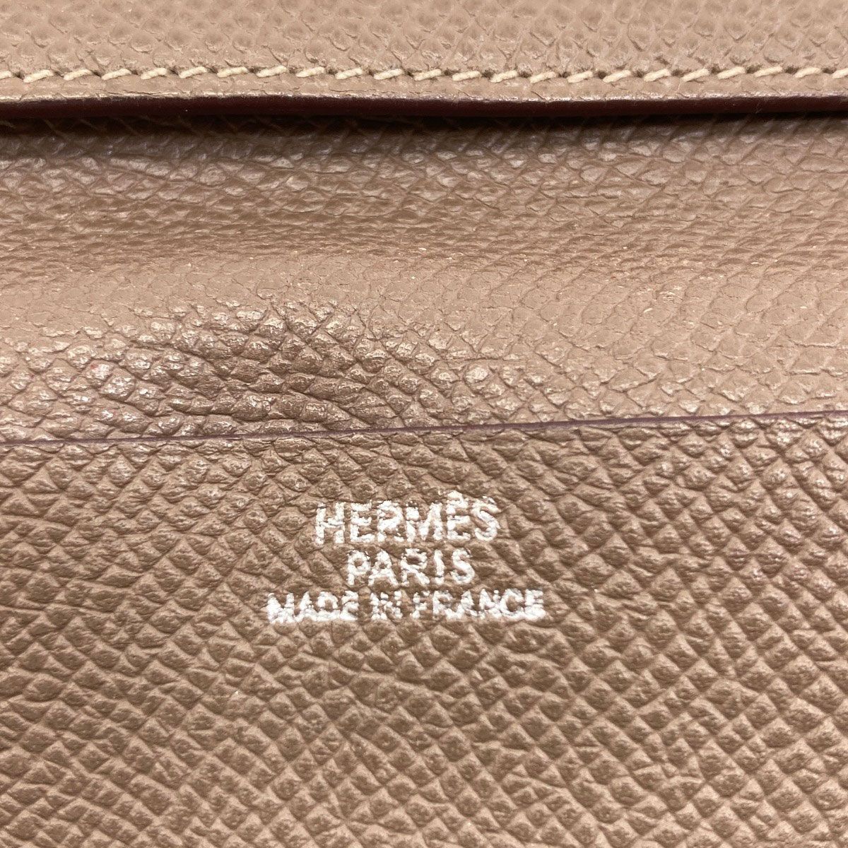Hermes Bearn Soufflet Silver Wallet Epsom — view 7