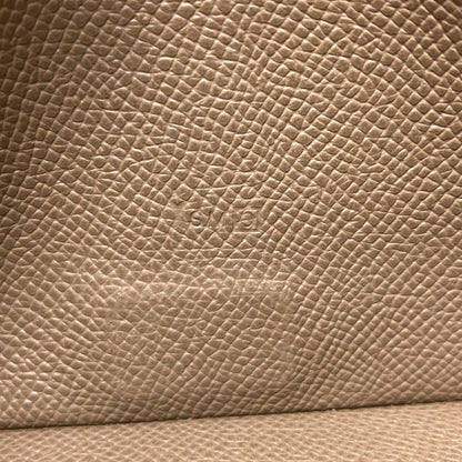 Hermes Bearn Soufflet Silver Wallet Epsom — view 8