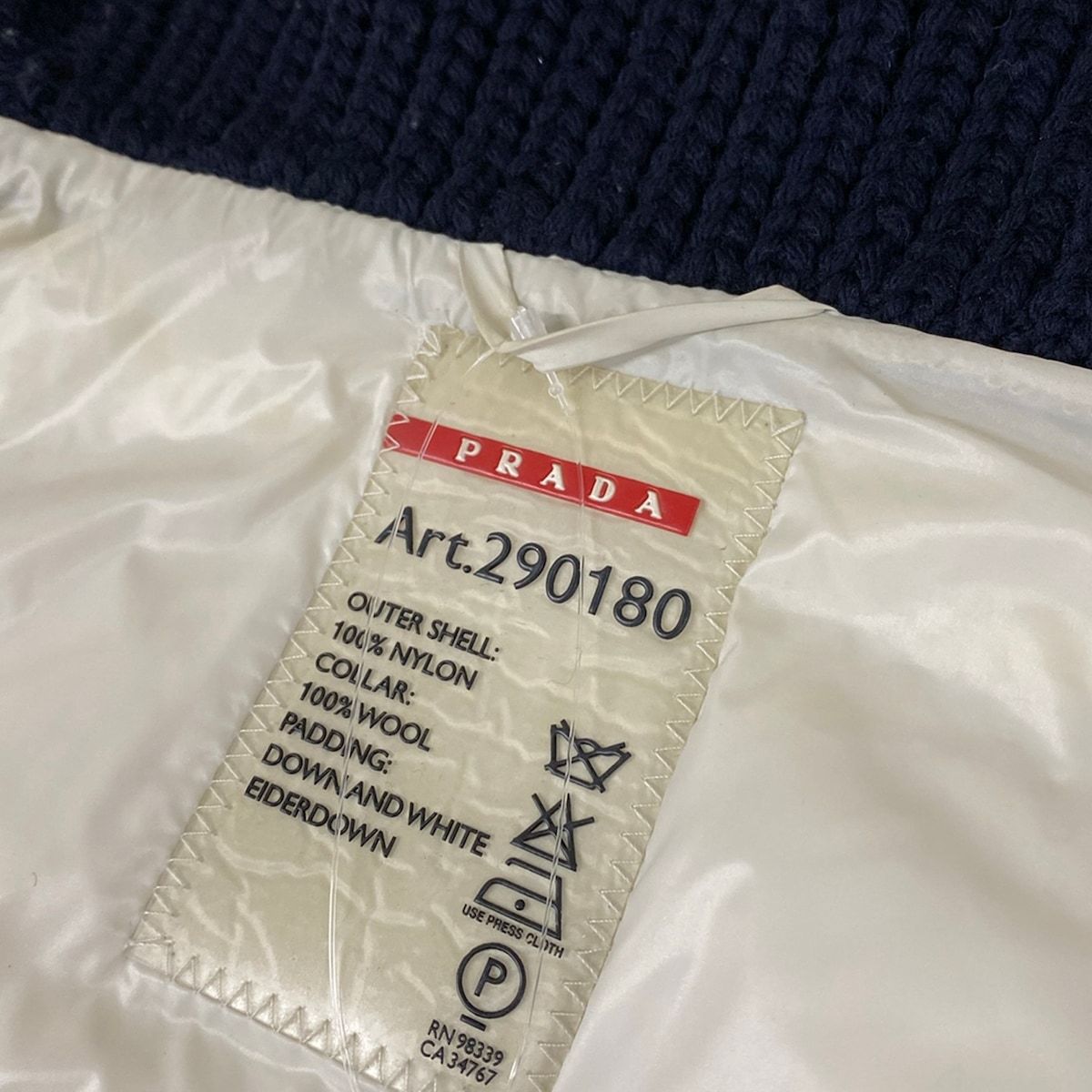 Prada Sport Down Coat M Dark Navy 40 — view 7
