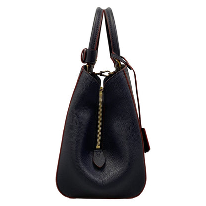 Louis Vuitton Handbag Monogram Empreinte Montaigne MM Marine Rouge Leather — view 2