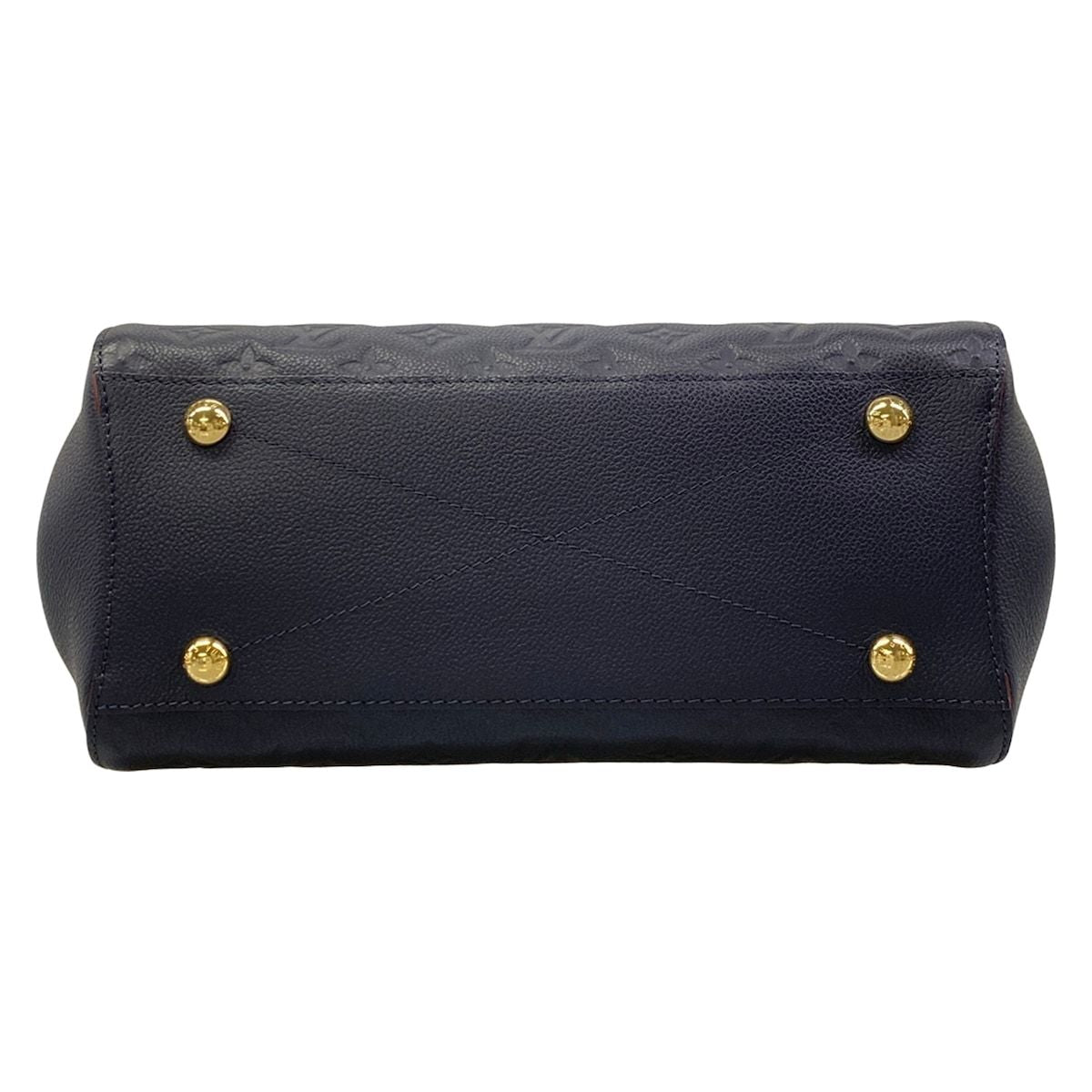 Louis Vuitton Handbag Monogram Empreinte Montaigne MM Marine Rouge Leather — view 5