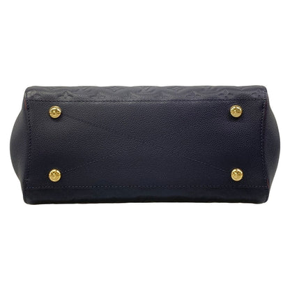 Louis Vuitton Handbag Monogram Empreinte Montaigne MM Marine Rouge Leather — view 5