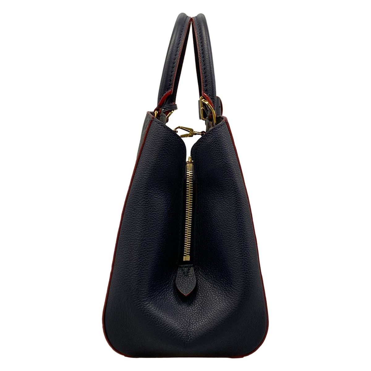 Louis Vuitton Handbag Monogram Empreinte Montaigne MM Marine Rouge Leather — view 4