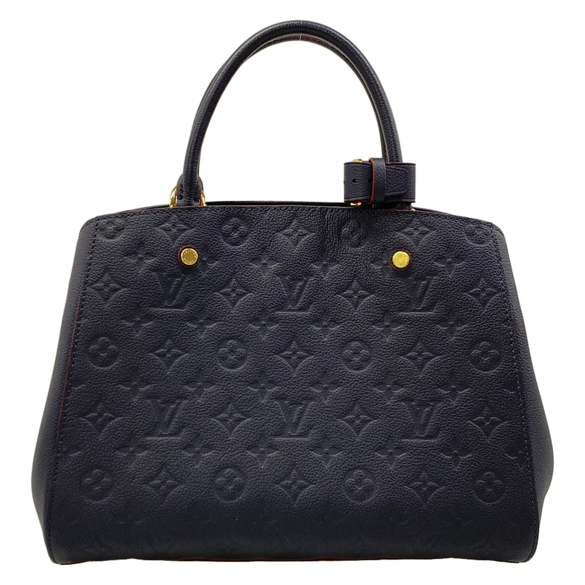 Louis Vuitton Handbag Monogram Empreinte Montaigne MM Marine Rouge Leather — view 3