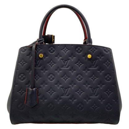 Louis Vuitton Handbag Monogram Empreinte Montaigne MM Marine Rouge Leather