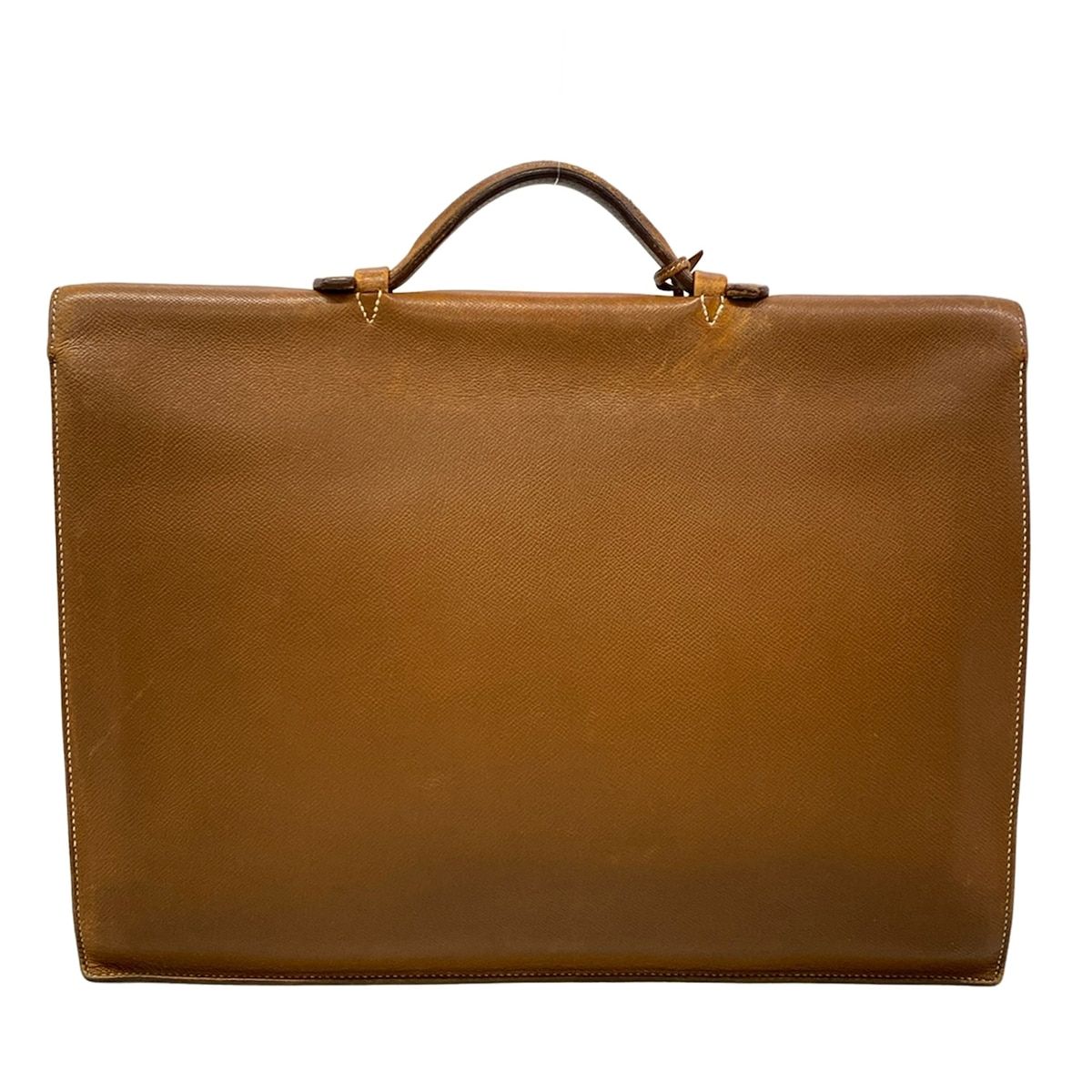 Hermes Business Bag Sac Depeche Brown Leather — view 3