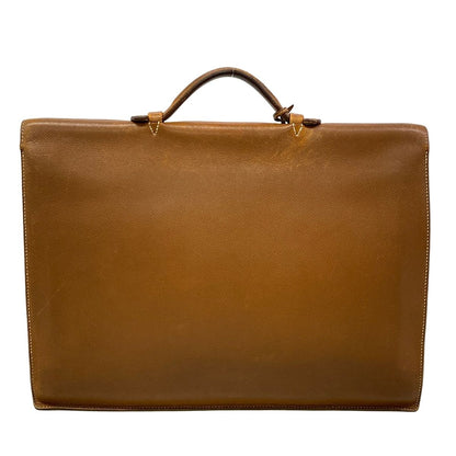 Hermes Business Bag Sac Depeche Brown Leather — view 3