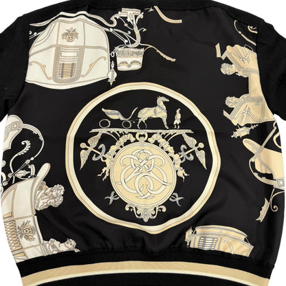 Hermes Ex-Libris Silk Cashmere Twillaine Long Sleeve Knit Black Sweater 34 — view 5