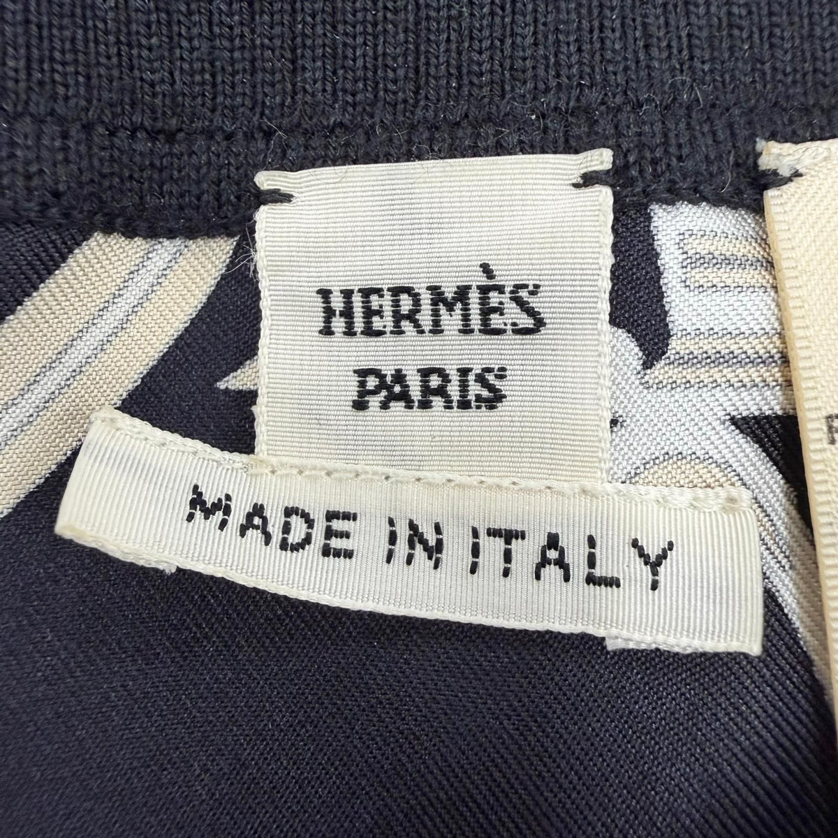 Hermes Ex-Libris Silk Cashmere Twillaine Long Sleeve Knit Black Sweater 34 — view 6