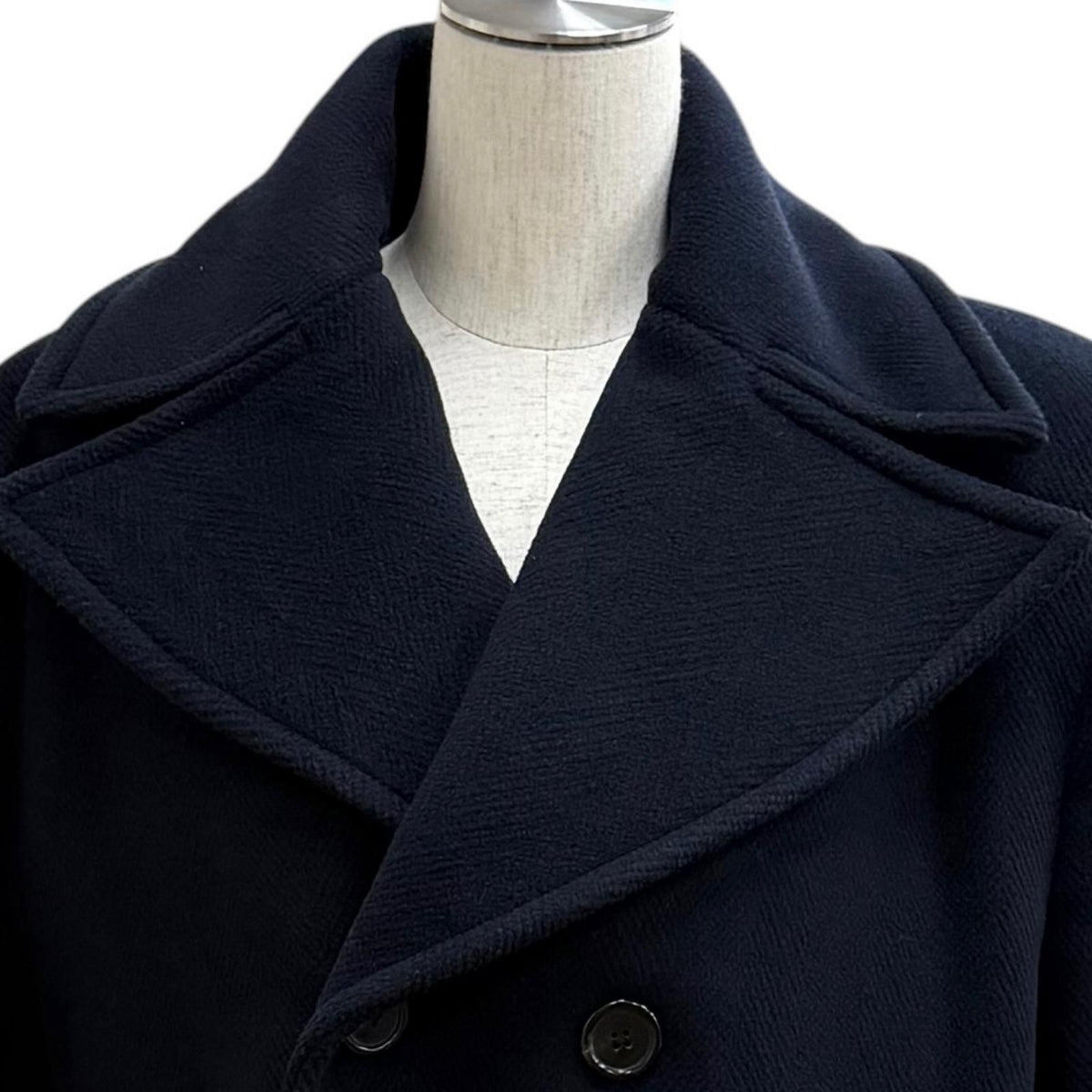 Saint Laurent Paris Wool Silk Blend Double Breasted Pea Coat 36 — view 2