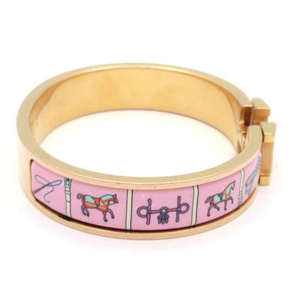 Hermes Bangle Clic Clac Gold Pink Bracelet — view 2
